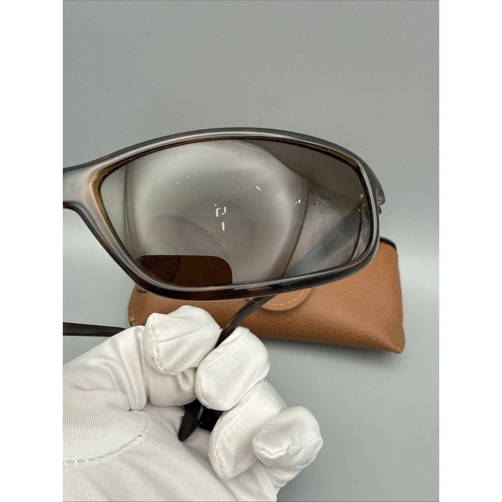 Ray-Ban RB4034 Predator 642/83 Polarized Wrap Sunglasses Havana Brown w/ Case